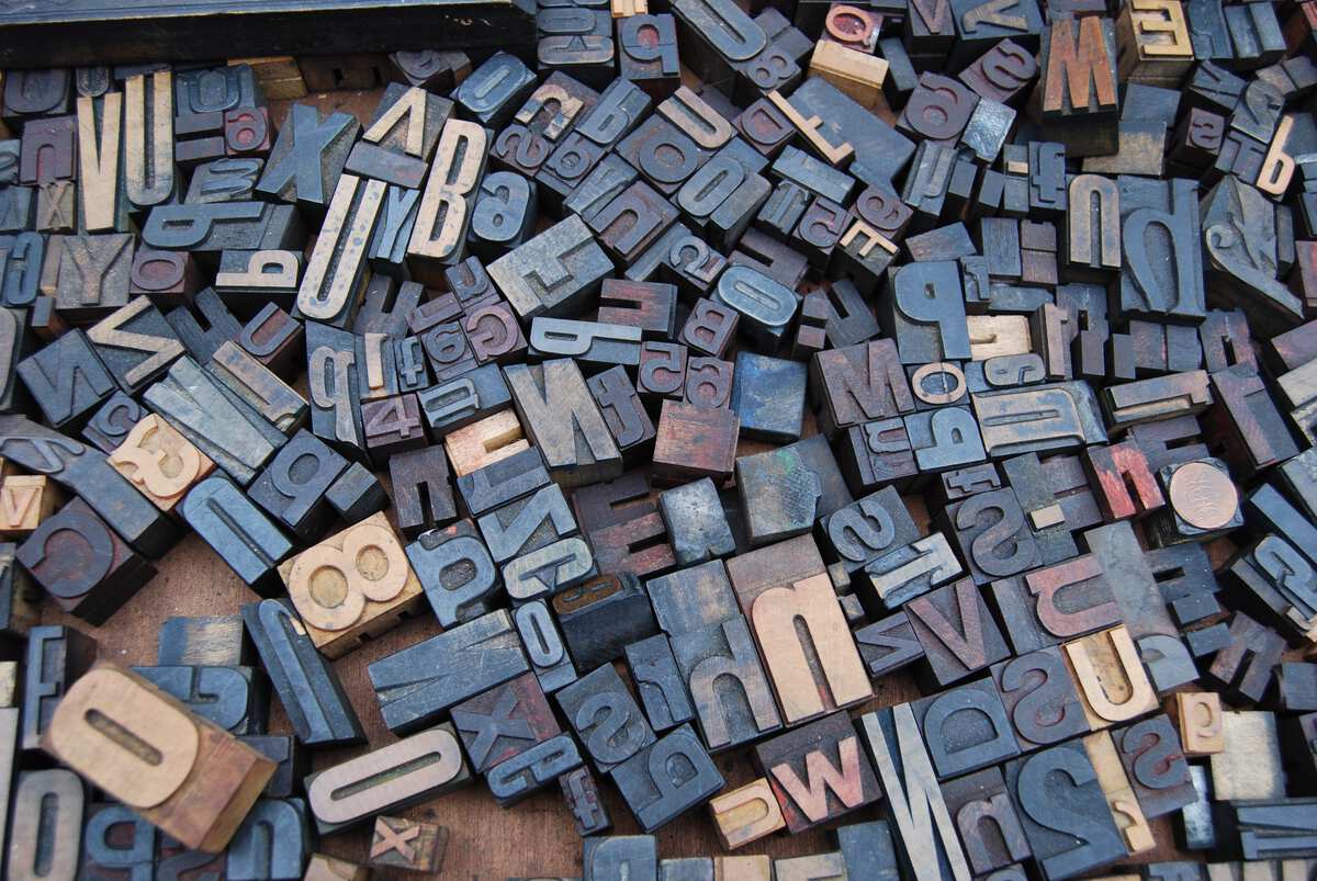 Letter Wood Stamp Lot